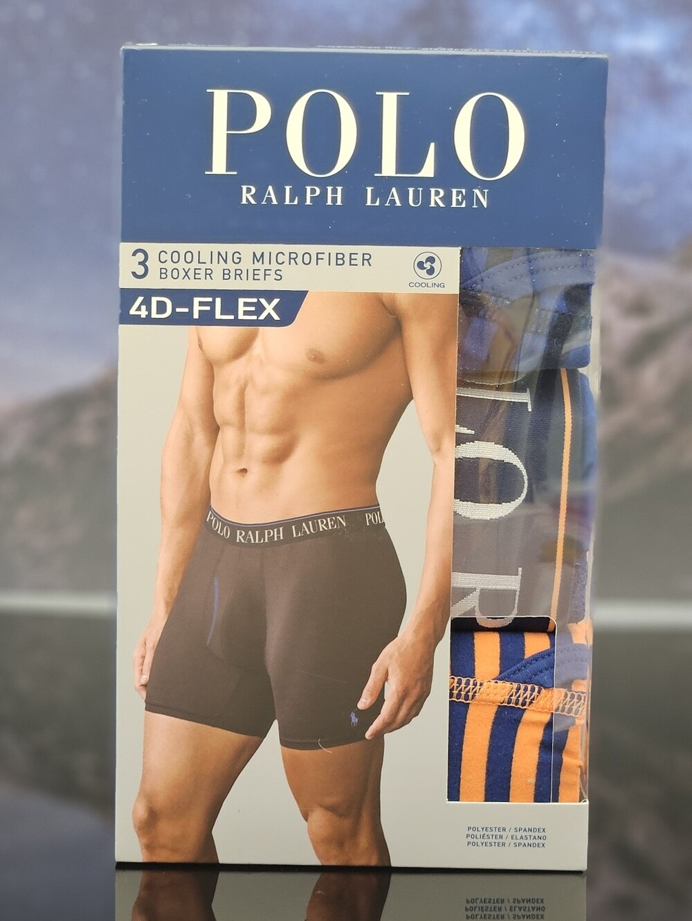 Polo Ralph Lauren Boxer Briefs 4D Flex Cooling Microfiber Men 3 Pairs Underwear